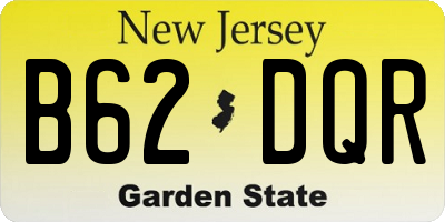 NJ license plate B62DQR