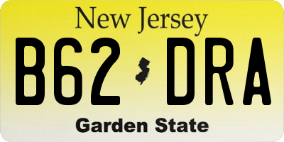 NJ license plate B62DRA