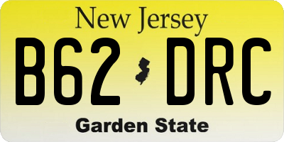 NJ license plate B62DRC