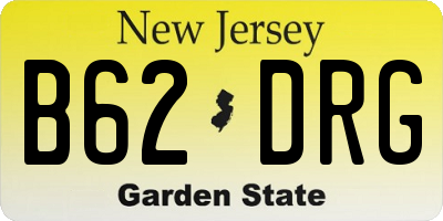 NJ license plate B62DRG