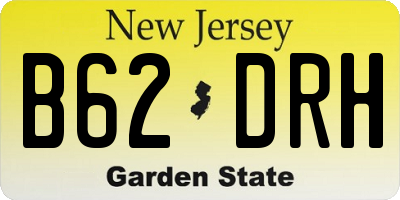 NJ license plate B62DRH