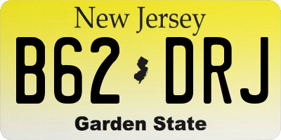 NJ license plate B62DRJ