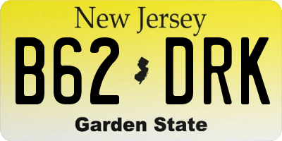 NJ license plate B62DRK