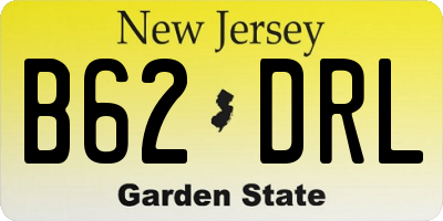 NJ license plate B62DRL