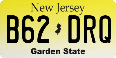 NJ license plate B62DRQ