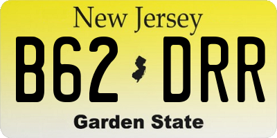 NJ license plate B62DRR