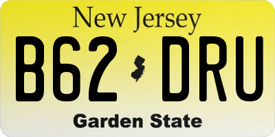 NJ license plate B62DRU