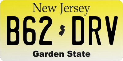 NJ license plate B62DRV