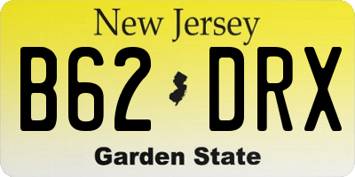 NJ license plate B62DRX