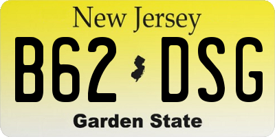 NJ license plate B62DSG
