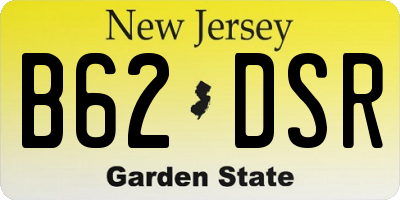 NJ license plate B62DSR
