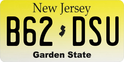 NJ license plate B62DSU