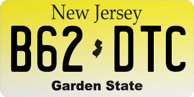 NJ license plate B62DTC