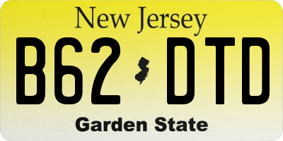 NJ license plate B62DTD