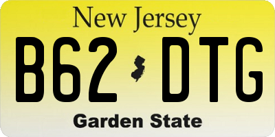 NJ license plate B62DTG