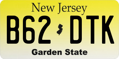 NJ license plate B62DTK