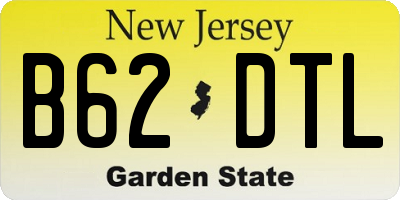 NJ license plate B62DTL