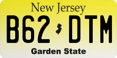 NJ license plate B62DTM
