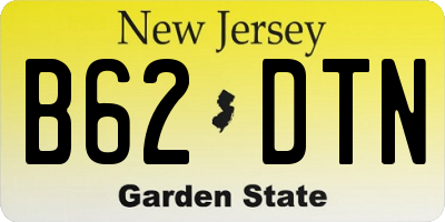 NJ license plate B62DTN