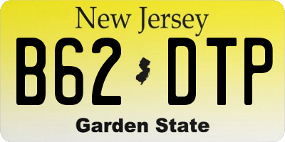 NJ license plate B62DTP