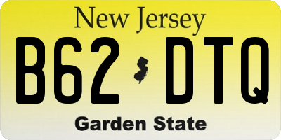 NJ license plate B62DTQ