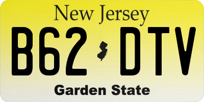 NJ license plate B62DTV