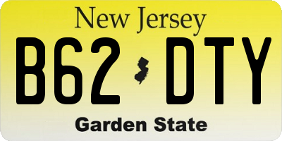 NJ license plate B62DTY
