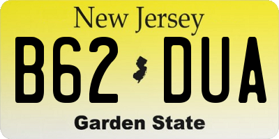 NJ license plate B62DUA