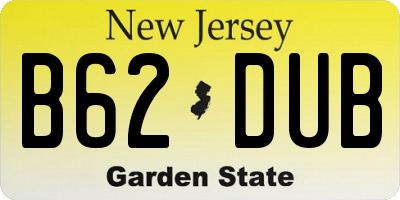 NJ license plate B62DUB