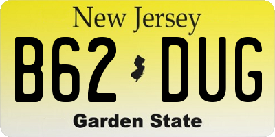 NJ license plate B62DUG