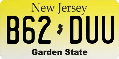 NJ license plate B62DUU
