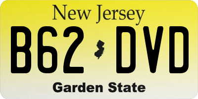 NJ license plate B62DVD
