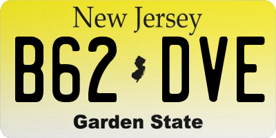NJ license plate B62DVE