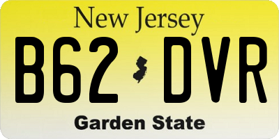 NJ license plate B62DVR