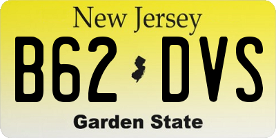 NJ license plate B62DVS