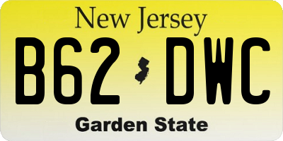 NJ license plate B62DWC