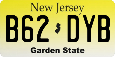 NJ license plate B62DYB