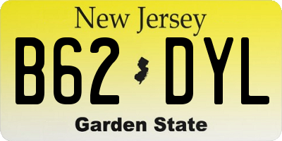 NJ license plate B62DYL