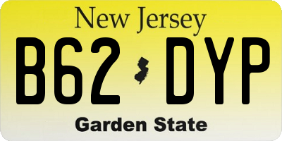 NJ license plate B62DYP