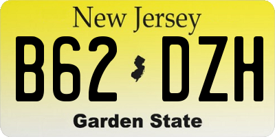 NJ license plate B62DZH