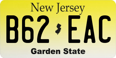 NJ license plate B62EAC