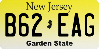 NJ license plate B62EAG