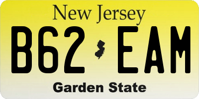 NJ license plate B62EAM