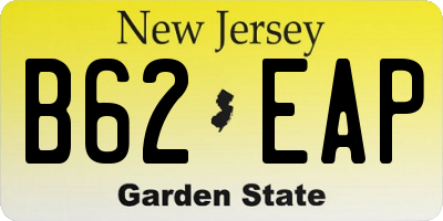 NJ license plate B62EAP