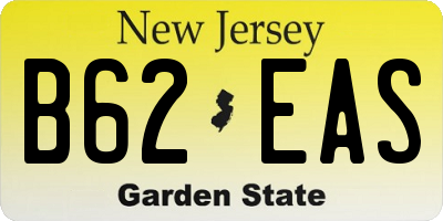 NJ license plate B62EAS