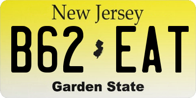NJ license plate B62EAT