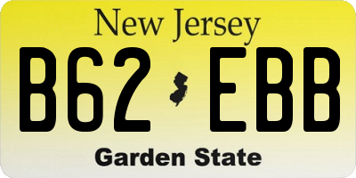 NJ license plate B62EBB