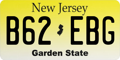 NJ license plate B62EBG
