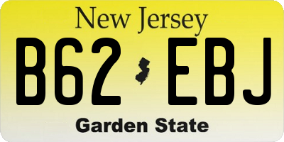 NJ license plate B62EBJ
