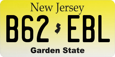 NJ license plate B62EBL